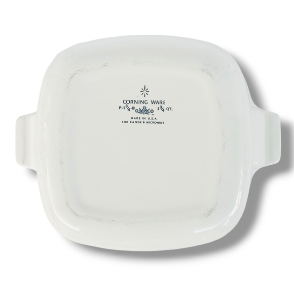 1960 Vintage Blue Cornflower Corning Ware Pyroceram 1 3/4 Qt Casserole Dish USA - Picture 3 of 7